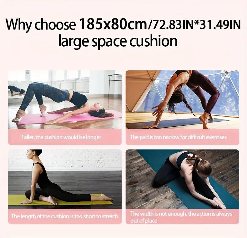 10/Thick NBR Yoga Mats Anti-slip Sport Fitness Mat Blanket