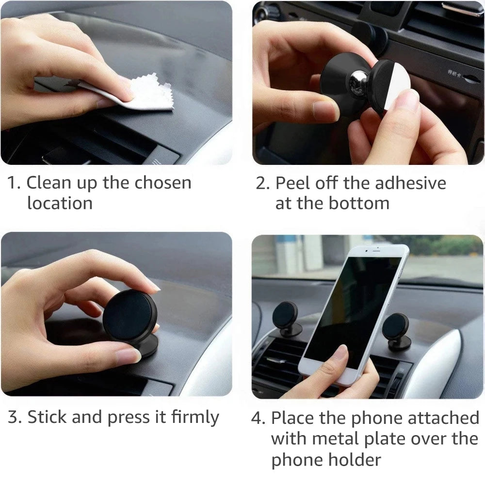Magnetic Car Phone Holder Magnet Mount Bracket Stick on Car Dashboard