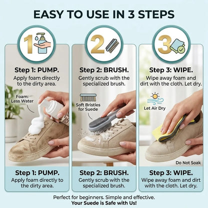 Premium Suede Nubuck Cleaning Kit Foam Shoe Cleaner