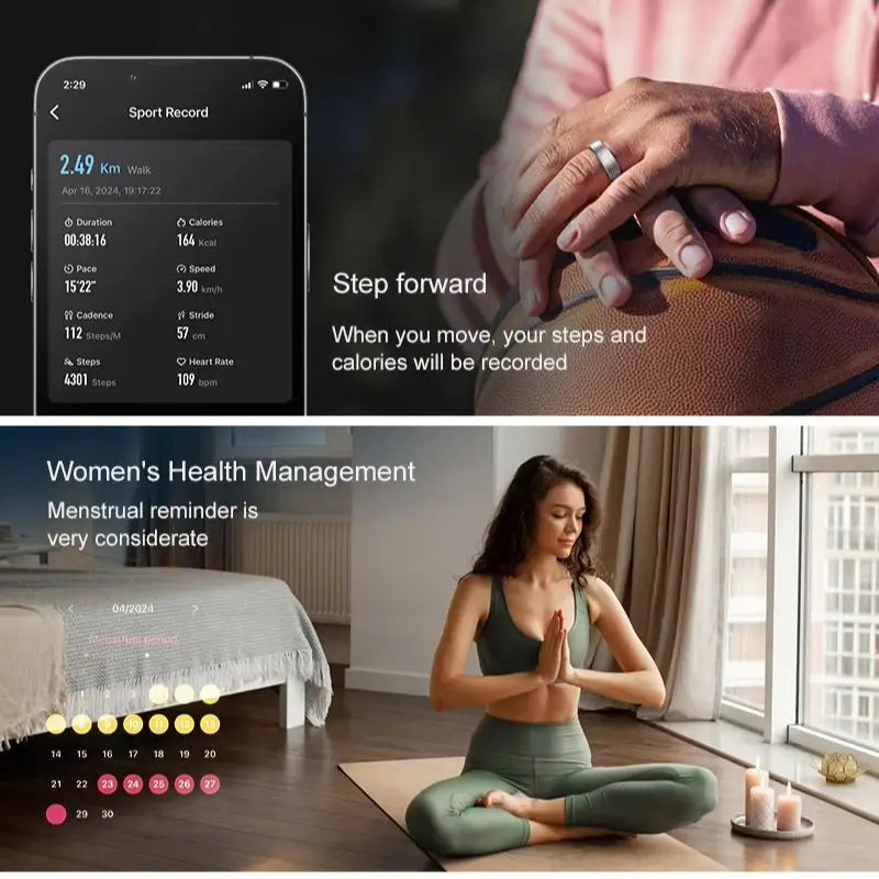 R10 Smart Ring with Charging Dock Men Women Multi-sport Mode