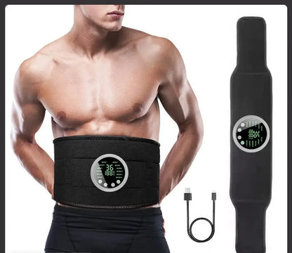 Smart EMS Ab Belt for Waist Toning & Muscle Stimulation - Fitness