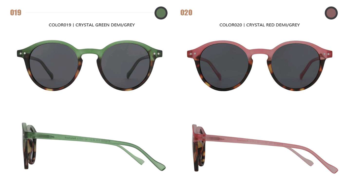 Retro Circular Polarized Sunglasses Vintage