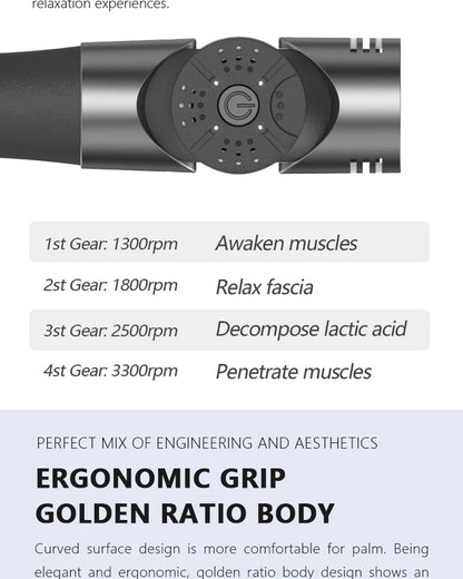 BOOSTER Pro 3 Deep Tissue Massage Gun Muscle Stimulator
