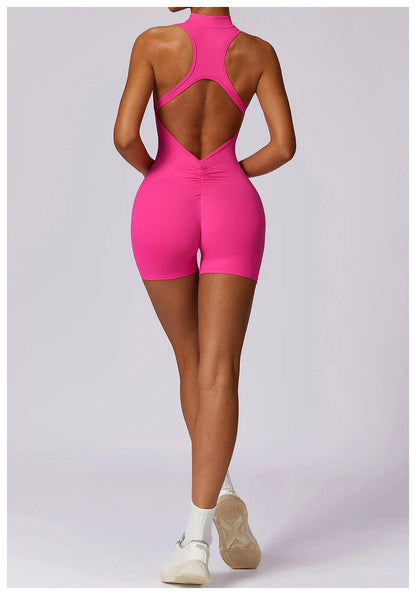 Scrunch Sports Overalls Gym Jumpsuit Women's Fitness