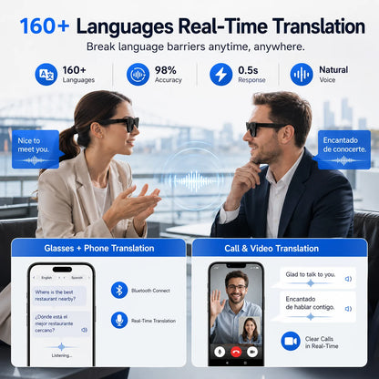 New Bluetooth Audio Smart Glasses AI Translation Auto