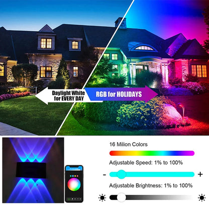 Tuya  Up and Down Wall Light Smart Life APP RGB Outdoor