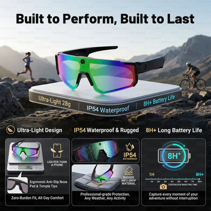 AI Smart Sports Glasses 800W HD Camera Smart Glasses