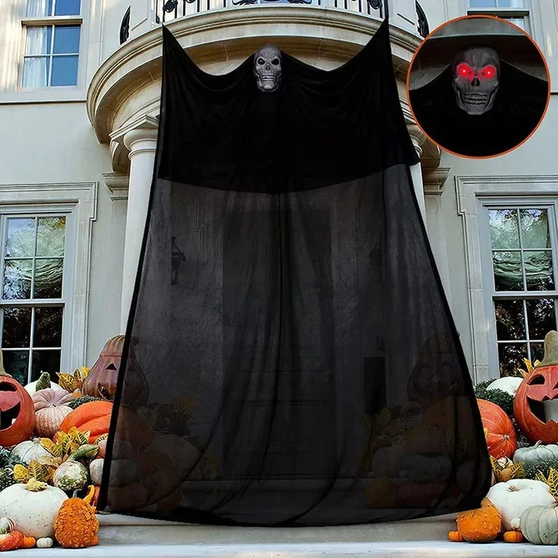 3.5M Halloween Hanging Skull Ghost Haunted House Decoration With LED