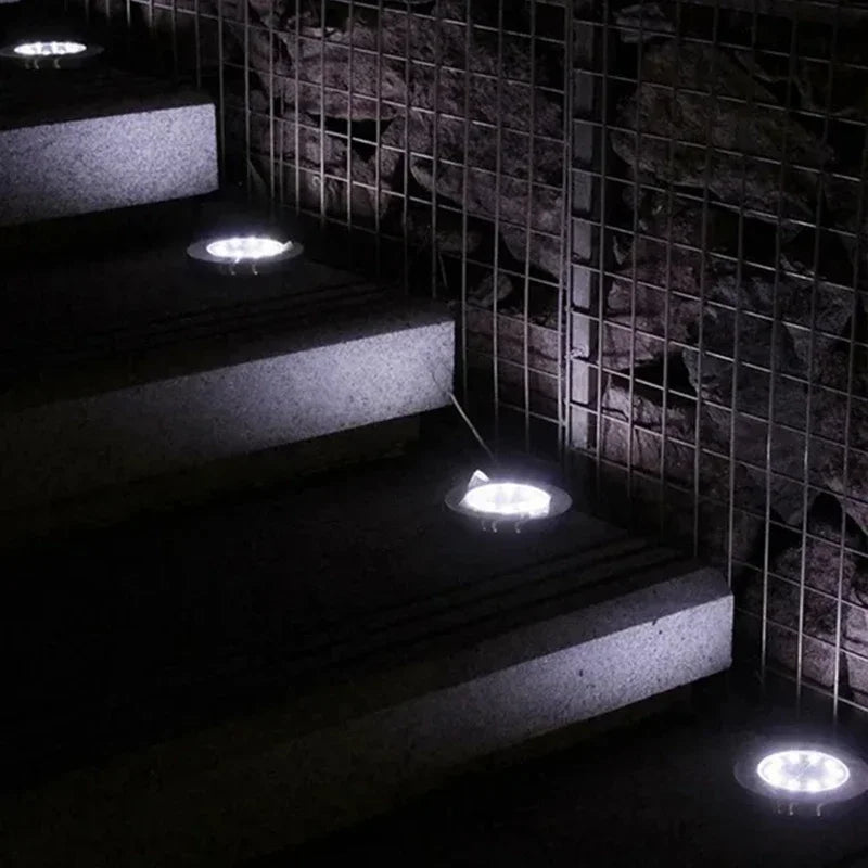 Solar Lights Outdoor 8/20LEDs Disk Underground Lamp