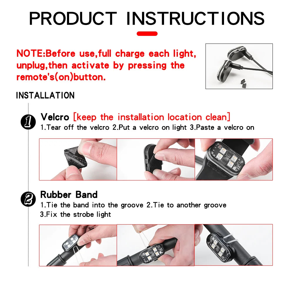 Wireless LED Strobe Lights Car Decor Atmosphere Light