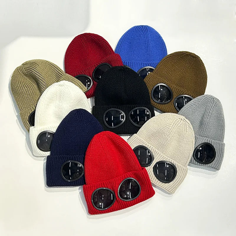 Warm Ski Mask Hats Caps Women Men Winter Windproof Glasses