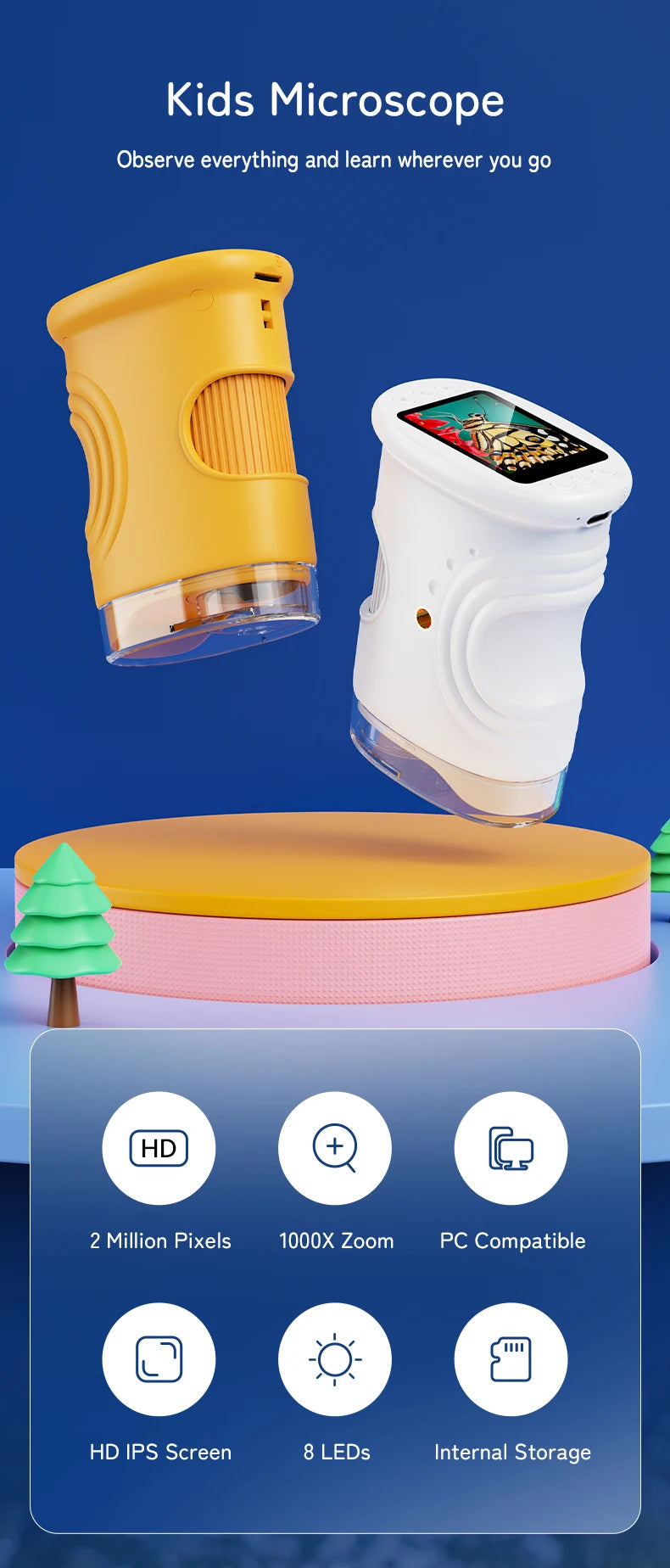 Handheld Microscope Mini Pocket Digital Microscopes
