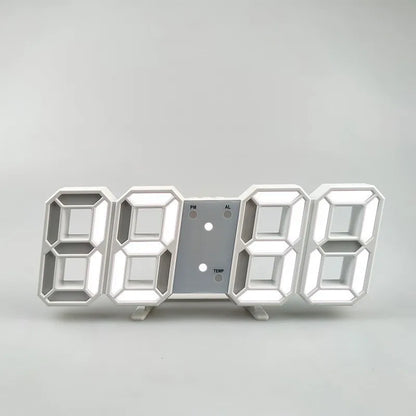 LED Digital Alarm Clock Wall Hanging With 3D Display