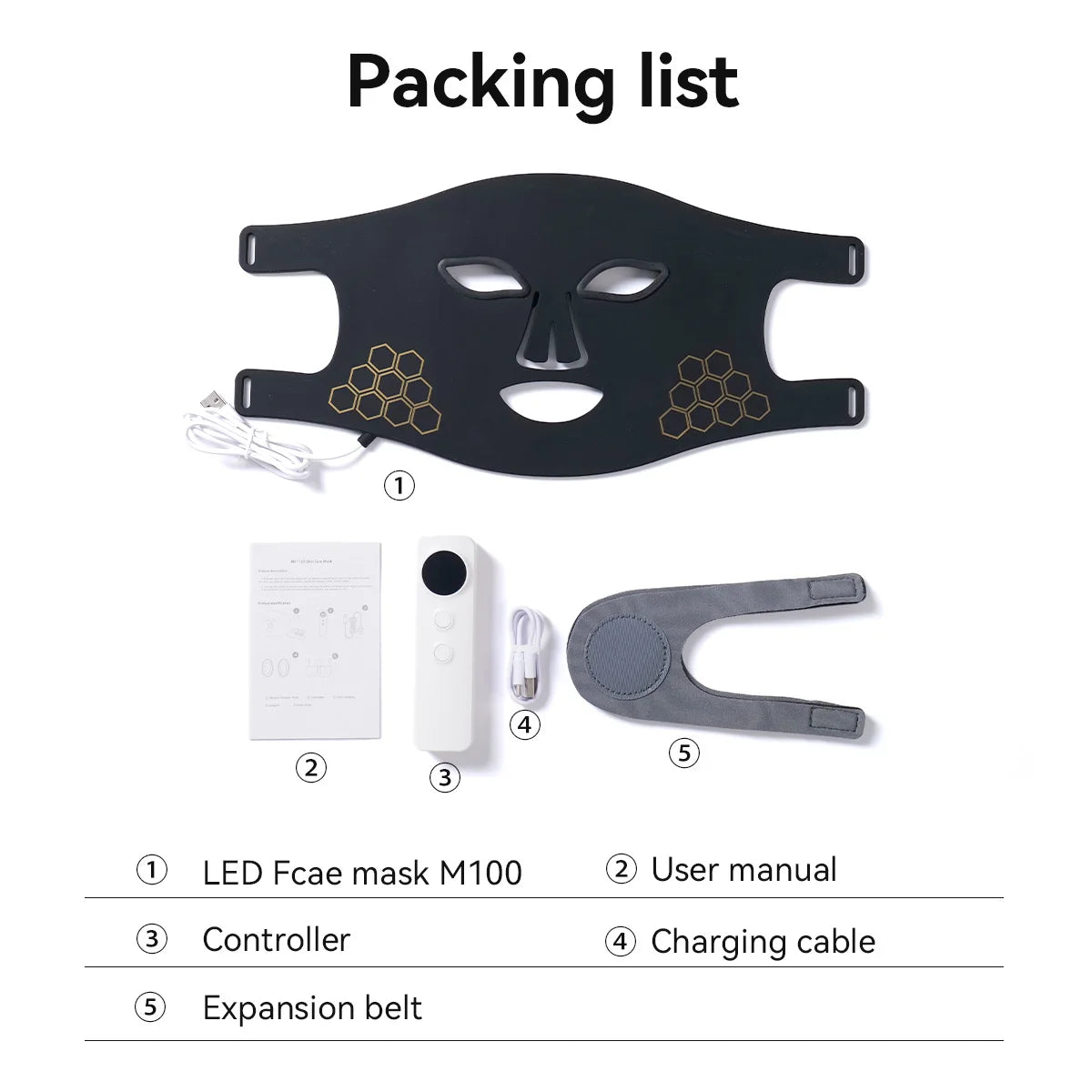 Hello Face Rechargeable Red Light Mask for Face & Neck