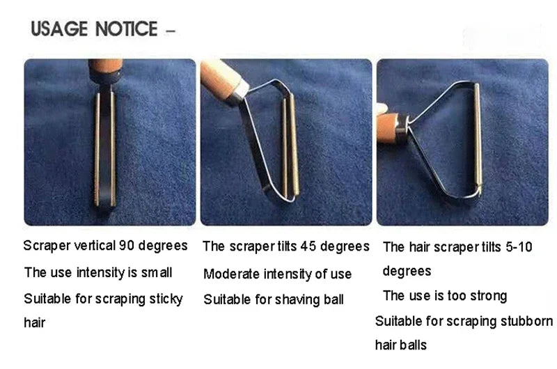 Lint remover pellet scraper for clothes pet hair cleaning roller