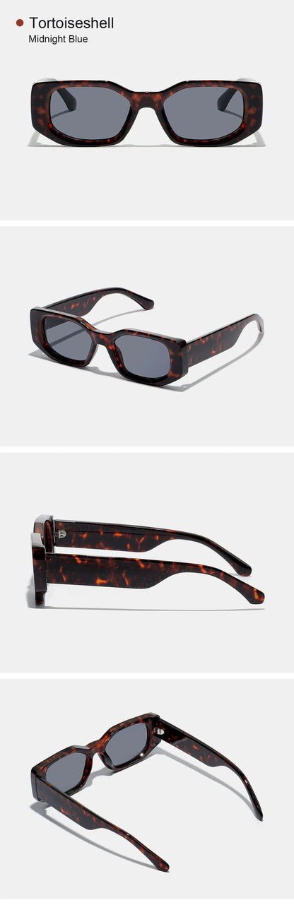 New Black Classic Retro Designer Branded Concave Sunglasses