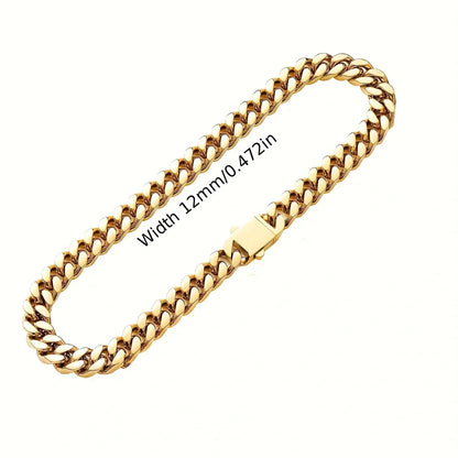 316 Stainless Steel Plated 18k Gold Fashion Hip Hop Bracelet