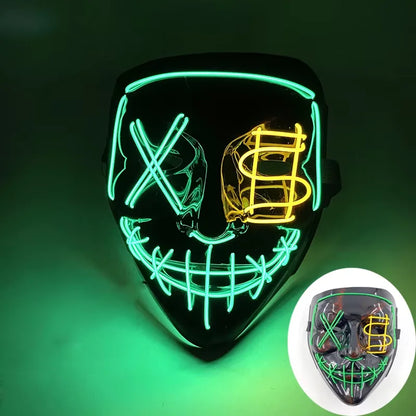 Wireless LED Purge Mask Halloween Horror Party Carnival Cosplay