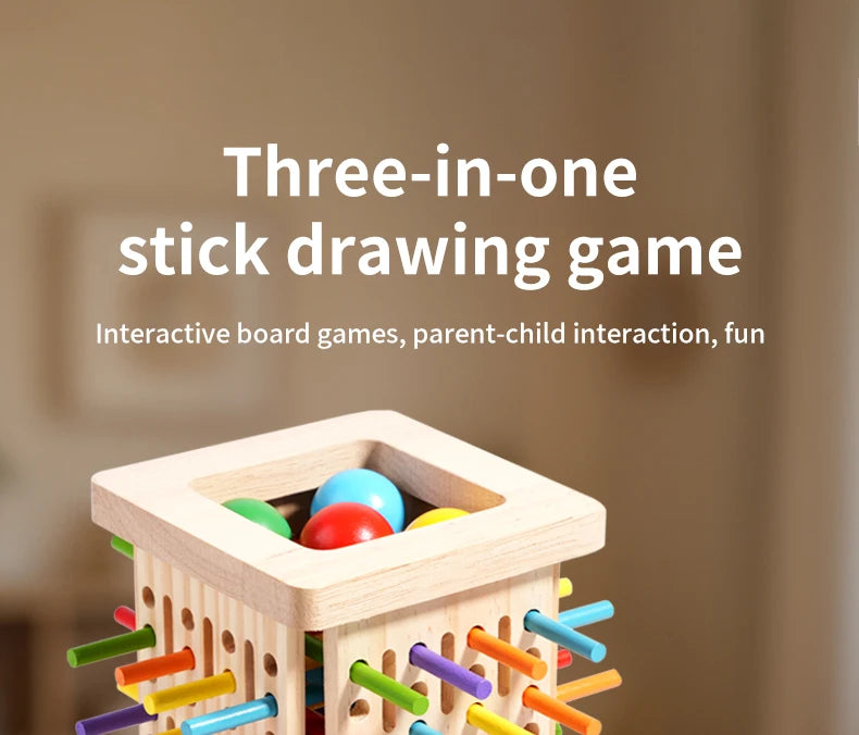 Parent child interactive wooden stick children's