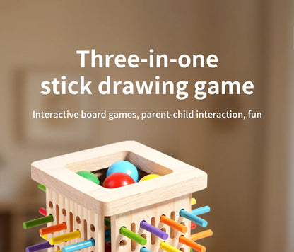 Parent child interactive wooden stick children's