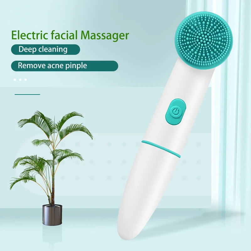 2 in 1 Face Brush Cleaning Electric Pores Deep Cleanser