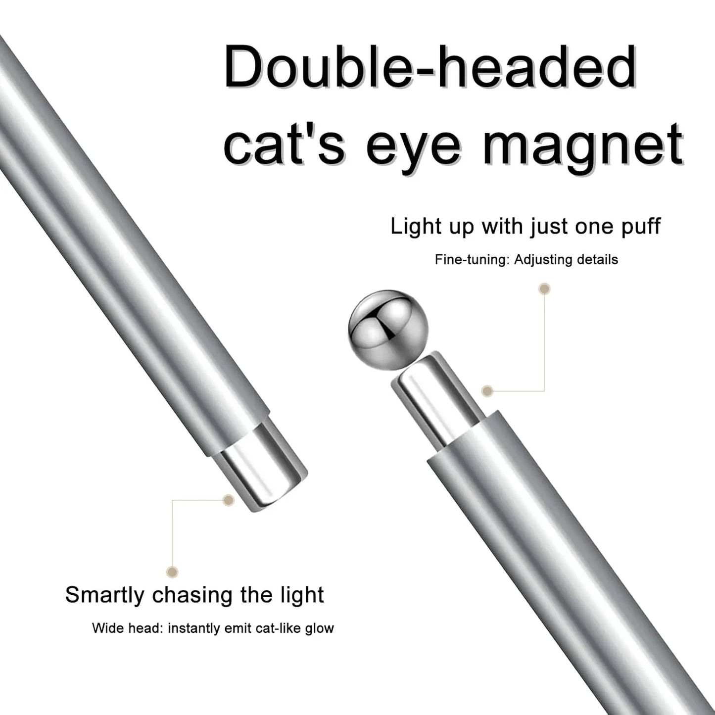 3 In 1 Dual Headed Cat Eye Nail Art Magnetic Stick