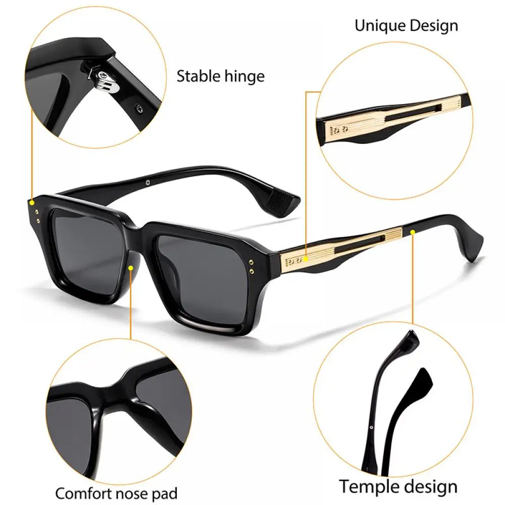 New Men's Square Sunglasses Premium PC Frame Eyewear