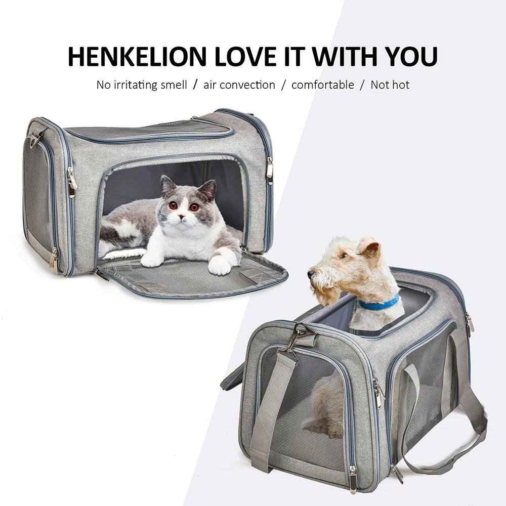 Dog Carrier Bag Soft Side Backpack Cat Pet Carriers