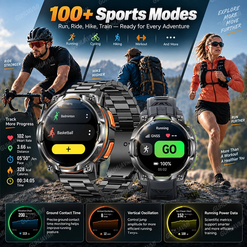 New GPS Map Smart Navigation Watch 1200mAh Battery