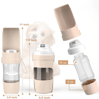 Leak-Proof Pet Travel Bottle Dual-Use Dog Water Dispenser