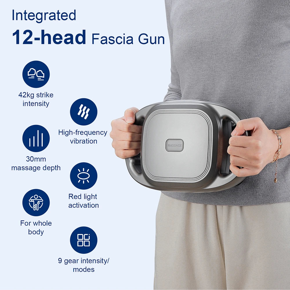 42-Heads Fascia Gun High-Frequency Vibration Body Massage