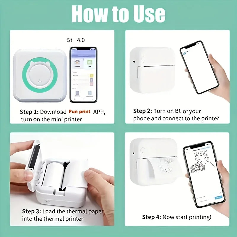 Portable Mini Label Printer for Home Office