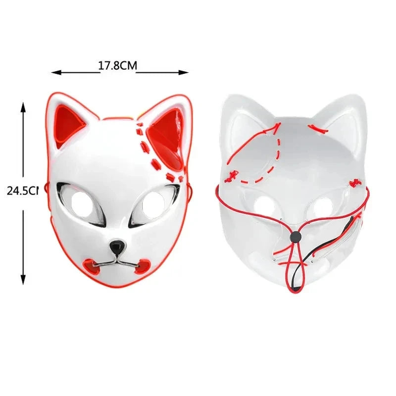 Halloween Neon Mask Cosplay Japanese Anime Neon LED