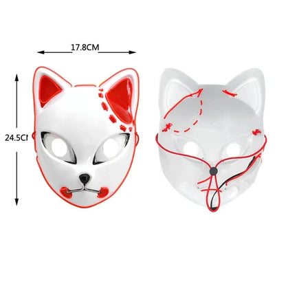 Halloween Neon Mask Cosplay Japanese Anime Neon LED