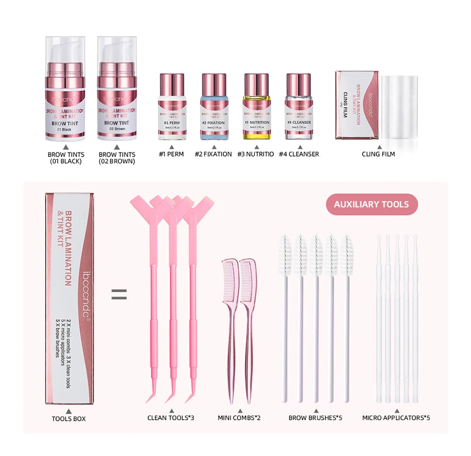Brow Lamination & Tint Kit And Lash Lift Professional