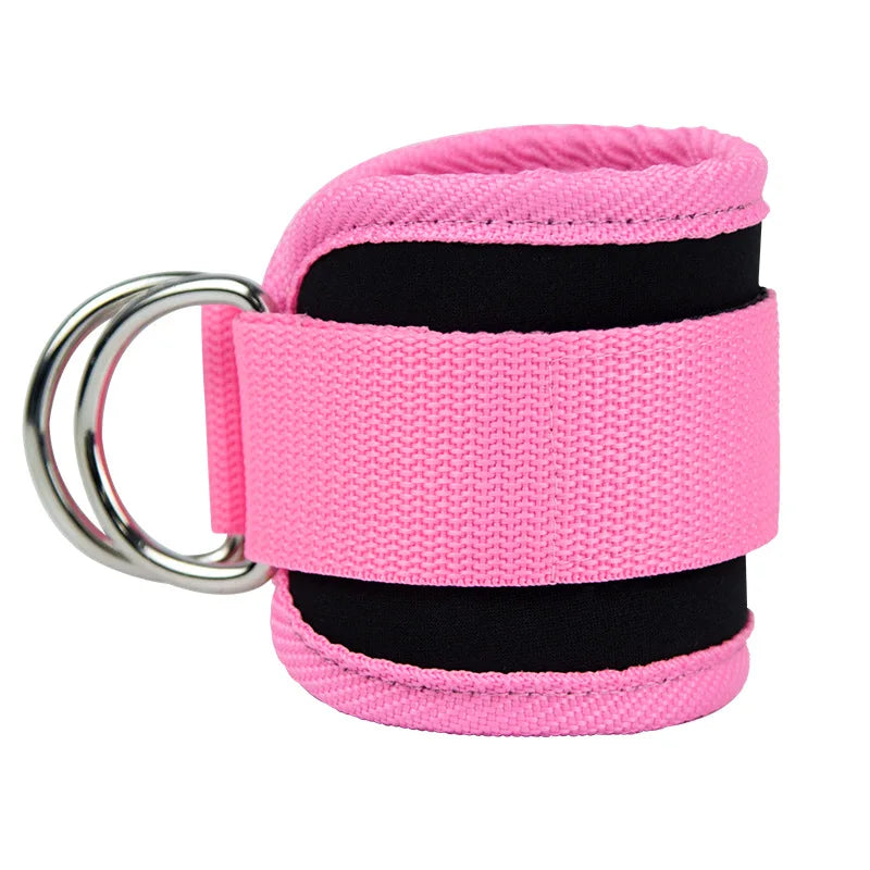 Gym Fitness Ankle Straps Adjustable D-Ring Foot Support