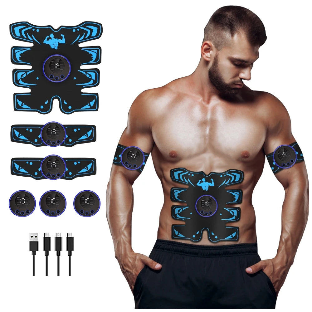 Wireless EMS Ab Trainer - Smart Muscle Stimulator for Home Fitness
