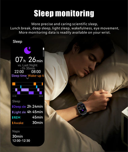 New For Android iOS Outdoor GPS Smart Watch Men 2.01" HD AMOLED
