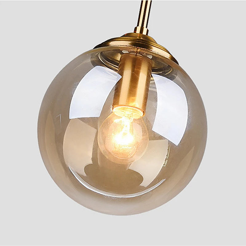 Modern Luxury Metal Chandelier Nordic Creative LED Glass