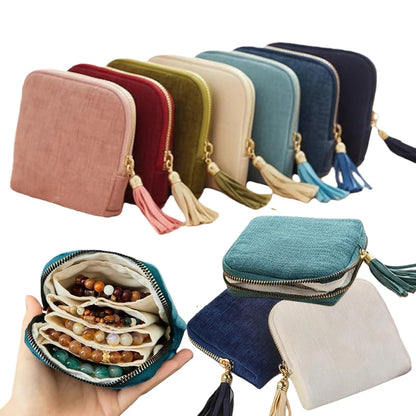 Exquisite Jewelry Storage Bag With Tassel Pendant