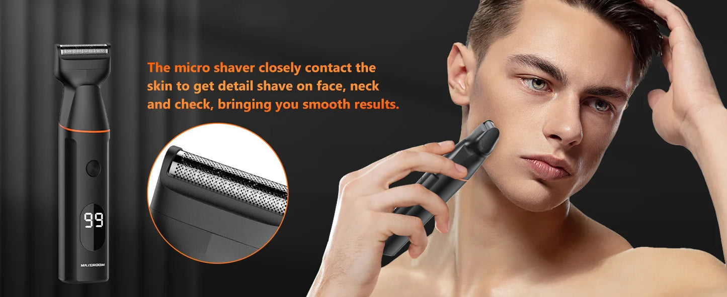 Manscape Body Hair Trimmer 4 in 1 IPX6 Waterproof Beard Trimmer