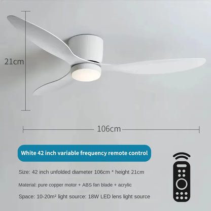 Modern LED Ceiling Fan Lights, Low Floor Decorative Lights