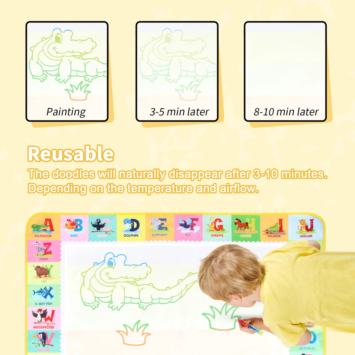 Magic Water Drawing Mat Coloring Doodle Painting Board