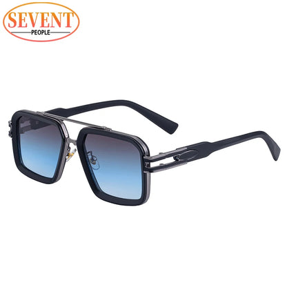 Oversized Steampunk Square Sunglasses Men Big Luxury Brand