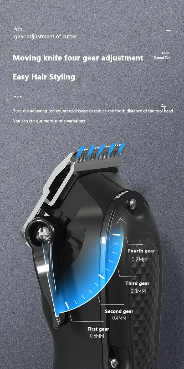 Kemei 1071 Electric Hair Clipper UBS Cordless Beard Trimmer