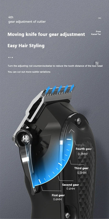 Kemei 1071 Electric Hair Clipper UBS Cordless Beard Trimmer