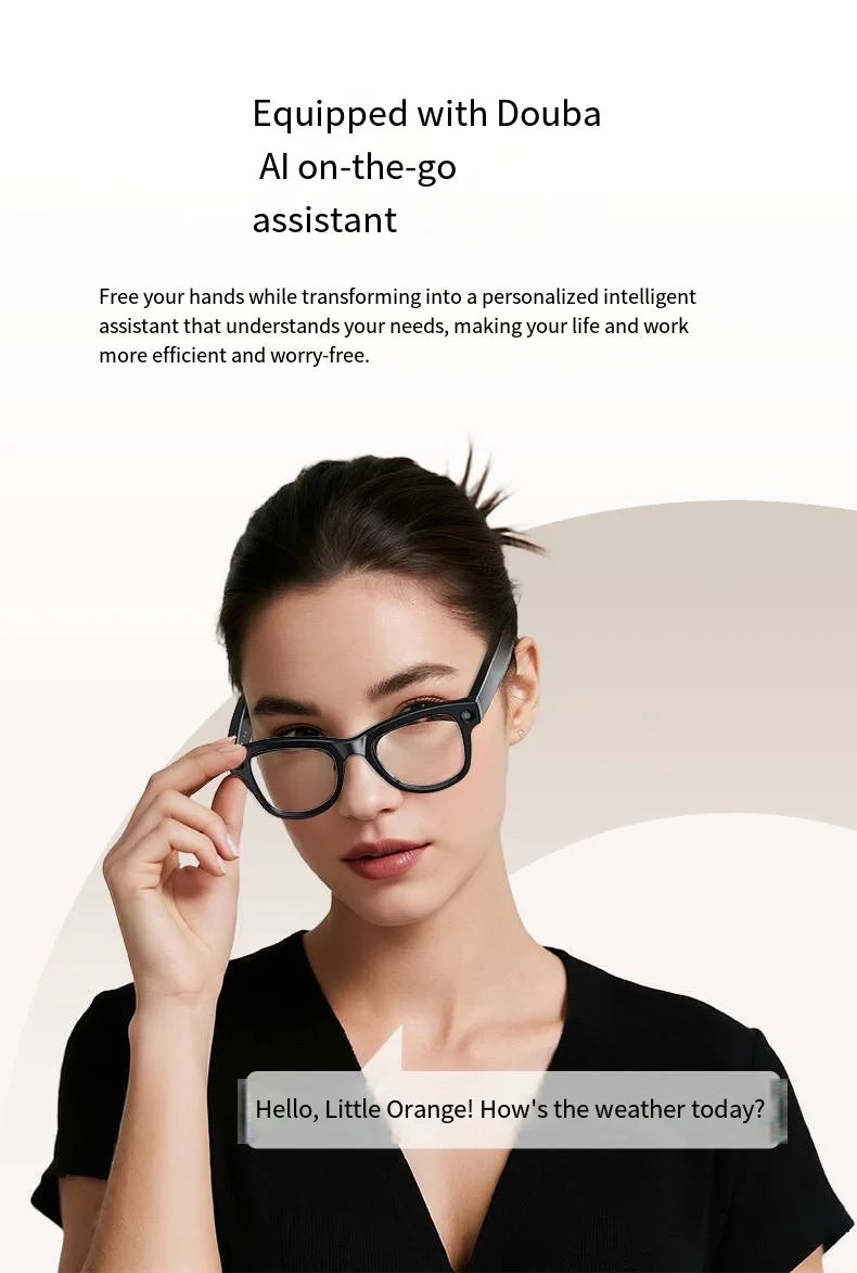 HOMEFISH M02 AI Smart Glasses with 4K Camera Bluetooth