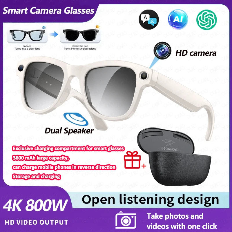 New 800W Camera AI Glasses Photo Video Recording