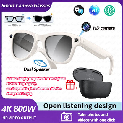New 800W Camera AI Glasses Photo Video Recording