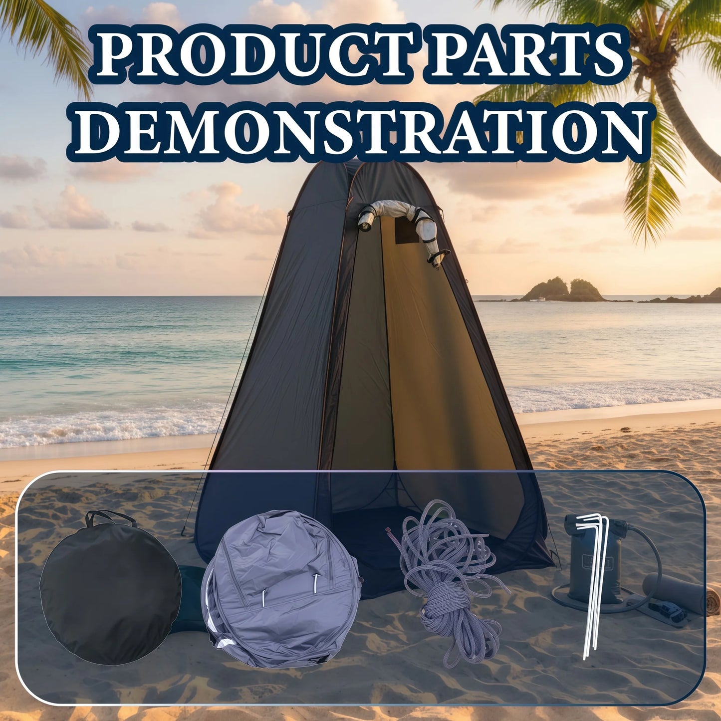 Pop-Up Portable Privacy Tent Outdoor Shower Tent